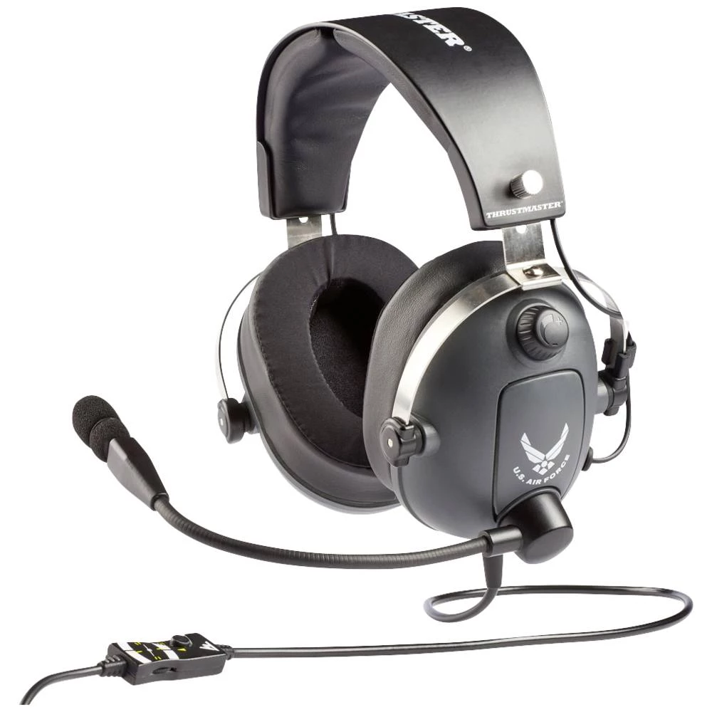 Thrustmaster T.Flight U.S. Air Force Edition-DTS igre Over Ear Headset žičani stereo siva slušalice s mikrofonom, kont slika