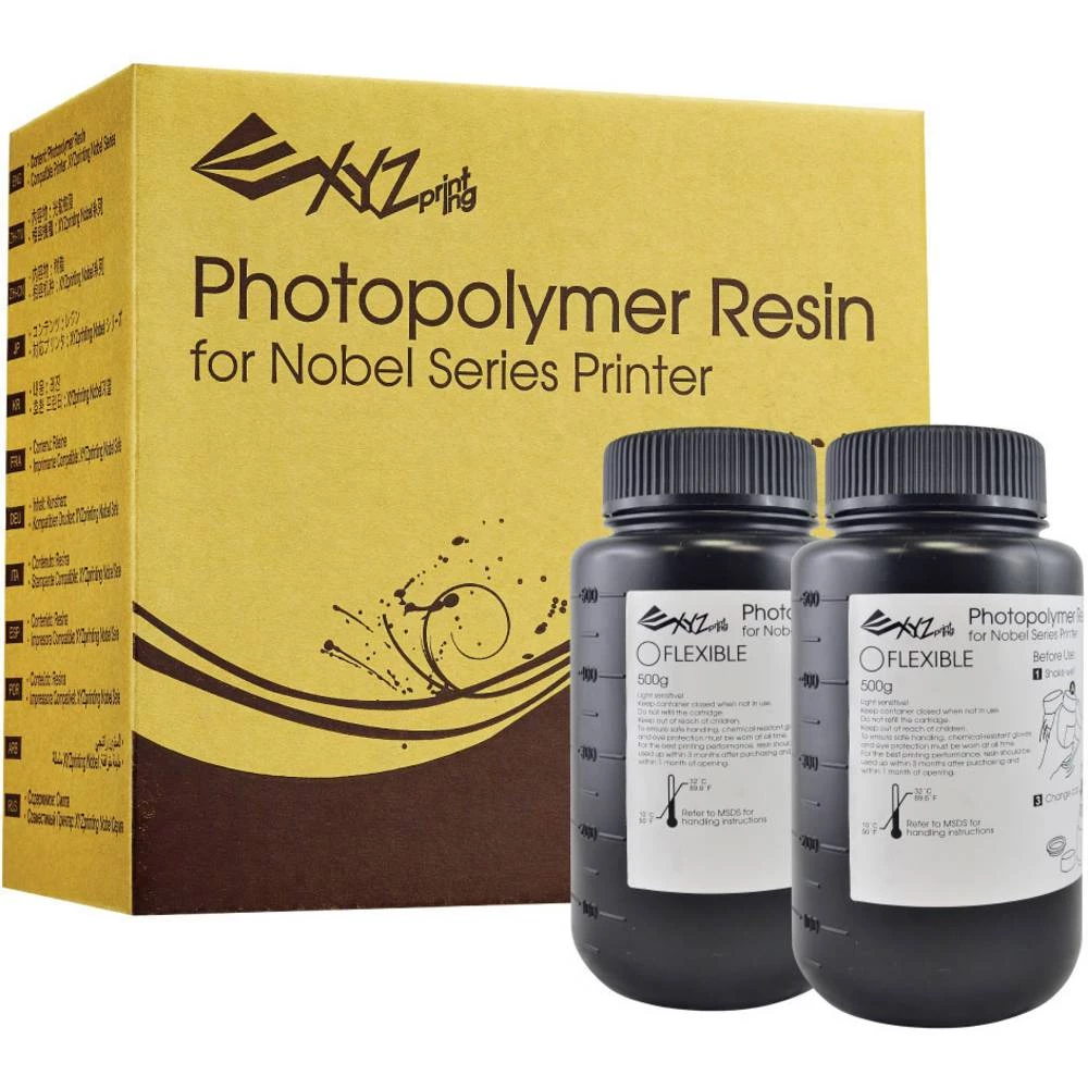 Fotopolimerna smola XYZprinting RUFLXXTW00C Fotopolimerna smola Fleksibilan 1 kg slika