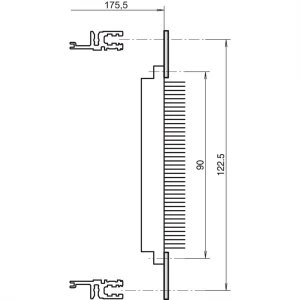 SCHROFF perforirana tračnica za konektore prema EN 60603-2 (DIN 41612) - LOCHSCH.42HP F DIN41612 4kom Schroff 20822050 19 palac šine za mrežni ormar slika