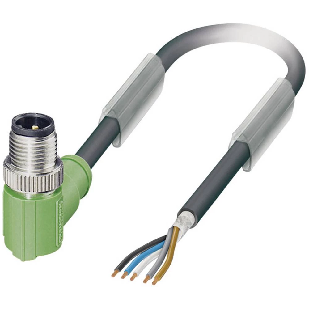 Utični konektor za senzor/aktivator, konfekcionirani 10 m Broj polova: 5 Phoenix Contact 1500745 SAC-5P-M12MR/10,0-PUR SH 1 ST slika