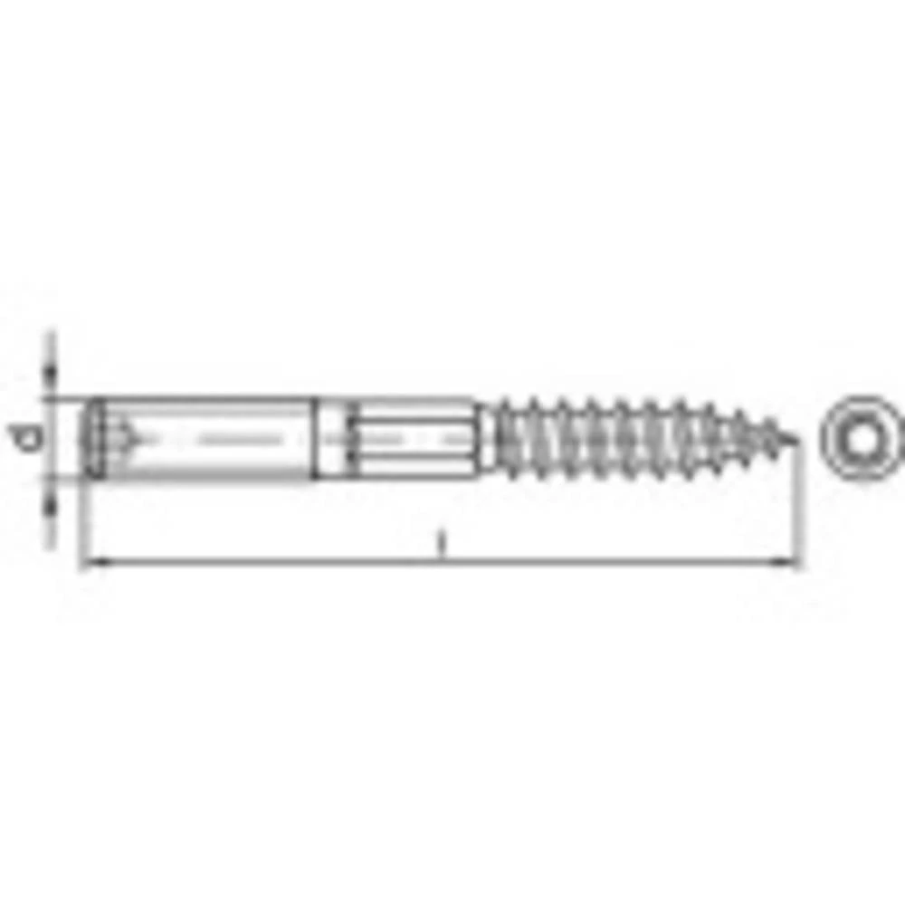 TOOLCRAFT 1069963 hangar vijak M6 160 mm 88149 nehrđajući čelik A2 100 St. slika