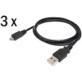 Digitus USB 2.0 Priključni kabel [1x Muški konektor USB 2.0 tipa A - 1x Muški konektor USB 2.0 tipa Micro B] 1 m Crna Fleksibila slika