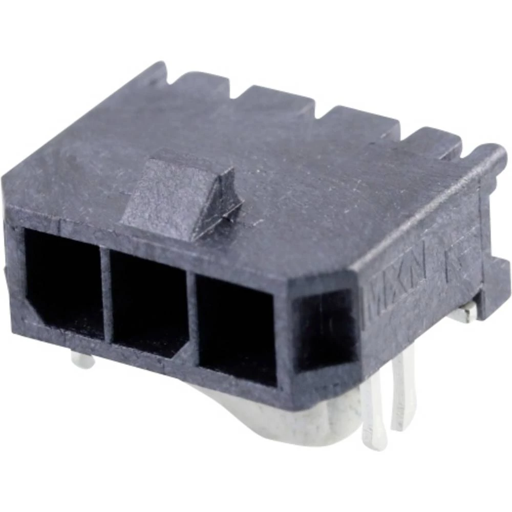 Molex 436500304 Micro-Fit 3.0 Right-Angle Header, 3.00mm Pitch, Single Row, 3 Circuits, with PCB Press-fit Metal Retentio slika