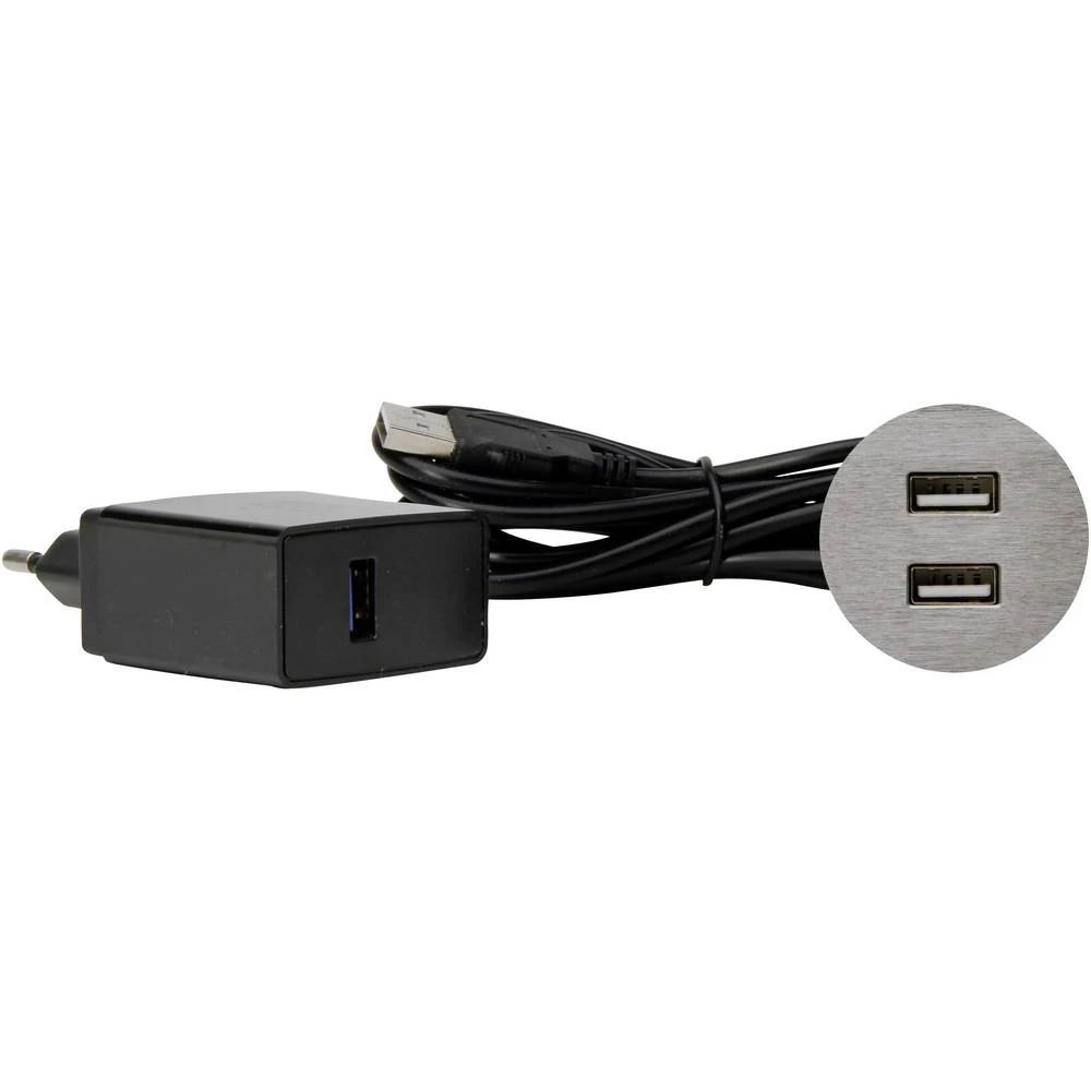 Kopp 939740013  ugradbena utičnica  s USB-om IP20 plemeniti čelik slika