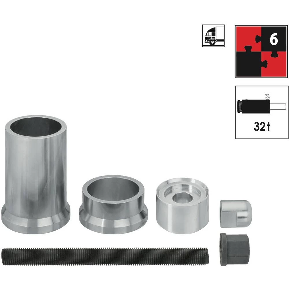 Set čahura, 6 dijelova za vučne rude Vigor V2942 slika