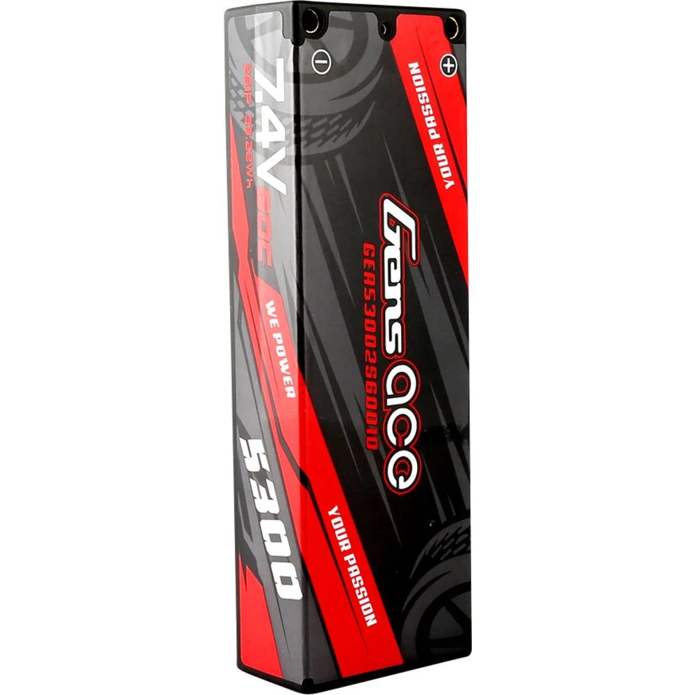 Gens ace lipo akumulatorski paket za modele 7.4 V 5300 mAh tvrdo kućište T-spojni sustav slika