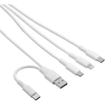 Akyga USB kabel USB-C® utikač, USB-A utikač, Apple Lightning utikač, USB-Micro-B utikač 1.20 m bijela AK-USB-52