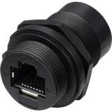 TRU COMPONENTS TC-E13T-FR6-PRB RJ45 utičnica na utičnicu za prednju montažu IP67 (s navojem) TC-13543652 Broj polova 8 c