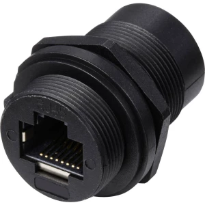 TRU COMPONENTS TC-E13T-FR6-PRB RJ45 utičnica na utičnicu za prednju montažu IP67 (s navojem) TC-13543652 Broj polova 8 c slika