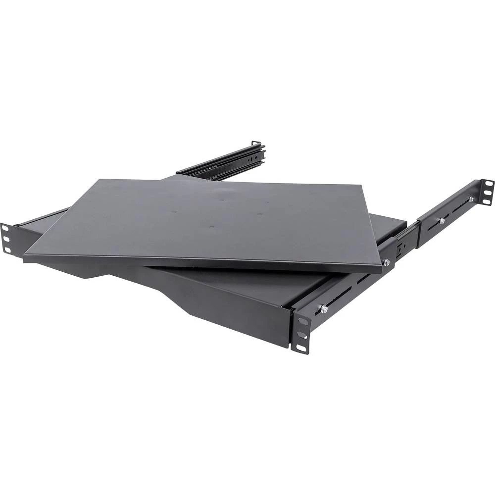 19 " Polica za uređaje mrežnog ormara 1 U Intellinet 714709 Prikladno za dubinu ormara: od 800 mm Crna (RAL 9005) slika