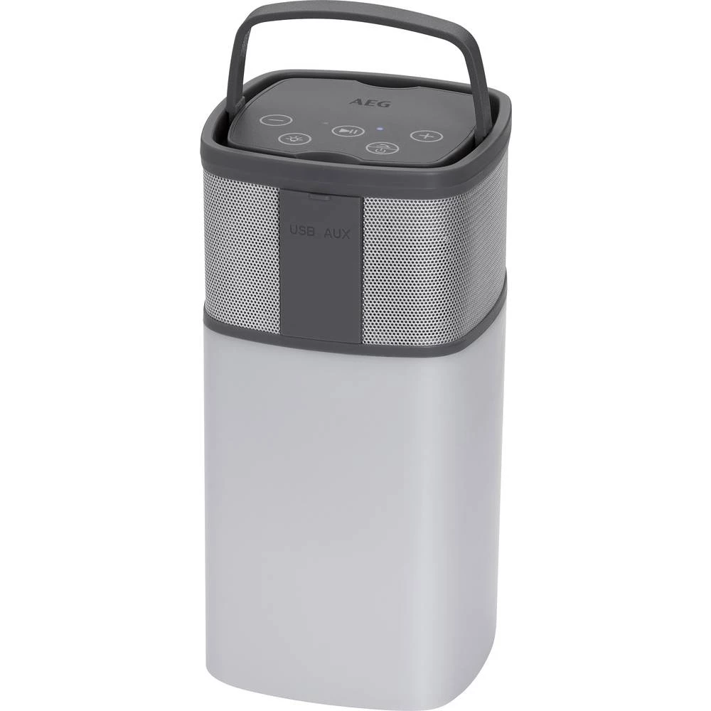 Bluetooth zvučnik AEG BSS 4841 AUX, Uklj. držač, Vanjski, Zaštićen protiv prskajuće vode, SD, Funkcija govora slobodnih ruku Siv slika