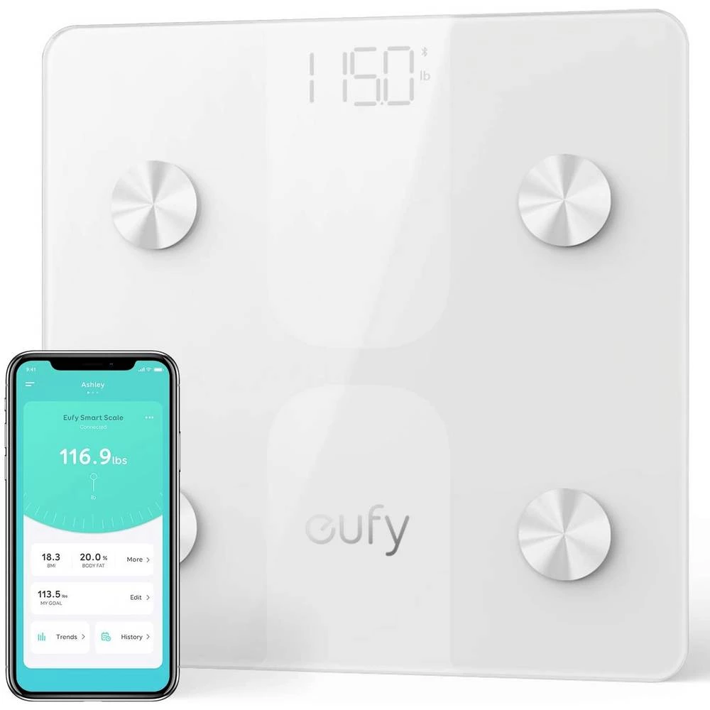 eufy Smart Scale C1 vaga za analizu tijela Opseg mjerenja (kg)=150 kg bijela slika