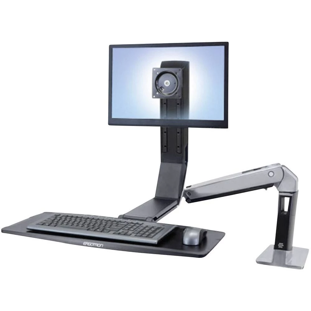 1-struki Stolni nosač za monitor 25,4 cm (10") - 61,0 cm (24") Nagibni i okretni, Rotirajuči Ergotron WorkFit-A Single LD slika