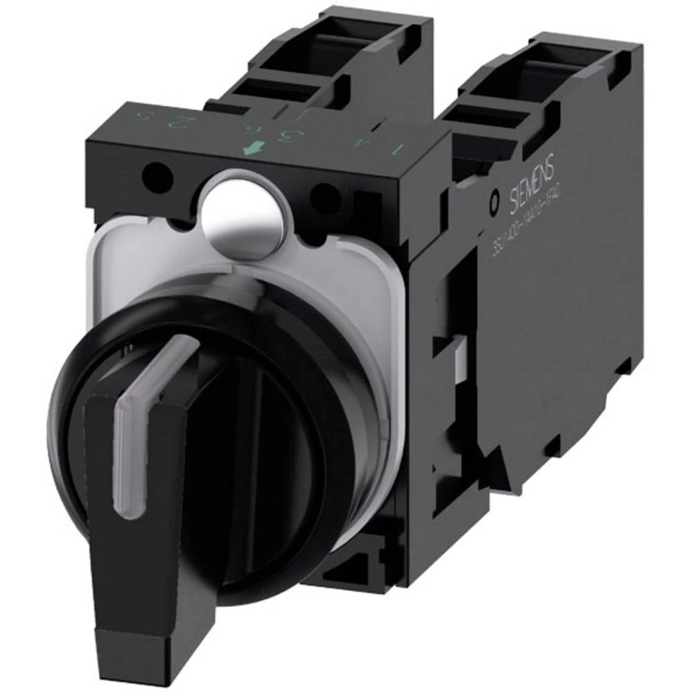 Siemens 3SU1100-2BL10-1NA0 preklopni prekidač prednji prsten od plastike, osvjetljen geg crna 2 x 45 °  1 St. slika