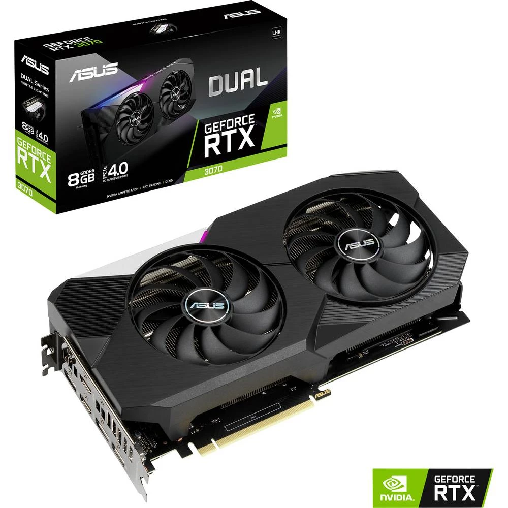 Asus grafička kartica Nvidia GeForce RTX 3070 Dual 8 GB GDDR6-RAM PCIe x16 HDMI™, DisplayPort slika