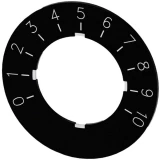 Siemens 3SU1900-0BG16-0SA0 ploča za natpise okrugao  (Ø) 40 mm 0-10 crna, bijela 10 St.
