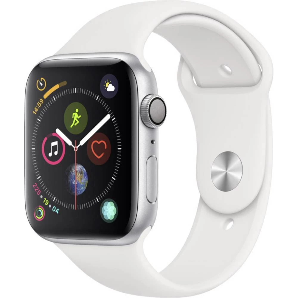 Apple Pametni sportski sat serije 4 44 mm Kućište od aluminija Srebrna Sportska narukvica Bijela slika