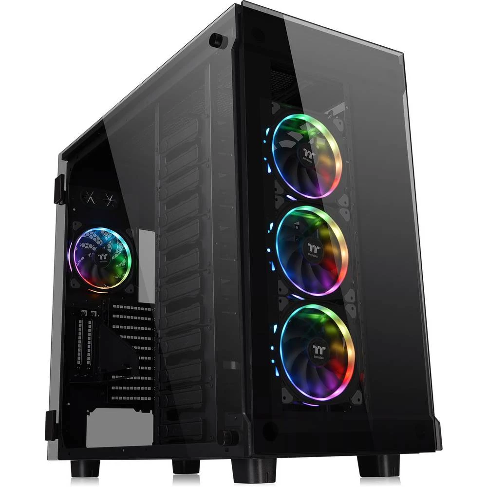 Full Tower Kućište za računala Thermaltake View 91 TG RGB Edition Crna 4 predinstalirana LED ventilatora, LCS kompatibilan, Bočn slika