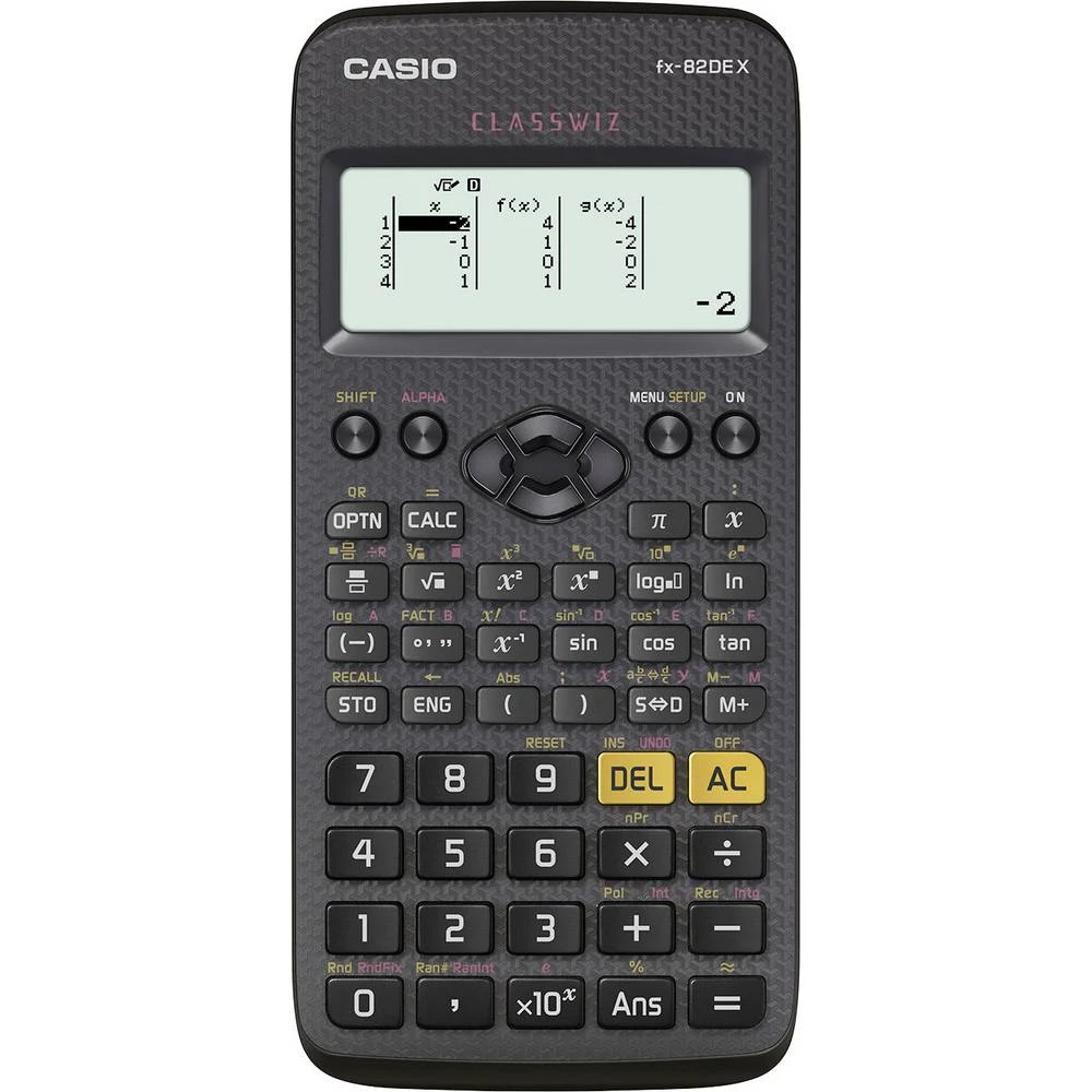 Školski kalkulator Casio FX-82DEX Crna Zaslon (broj mjesta): 12 baterijski pogon (Š x V x d) 77 x 14 x 166 mm slika