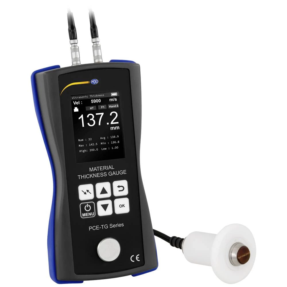 Mjerač debljine materijala PCE-TG 150 uklj. senzor visoke temperature do 350 °C PCE Instruments PCE-TG 150 HT mjerač debljine materijala 1.20 - 300 mm slika
