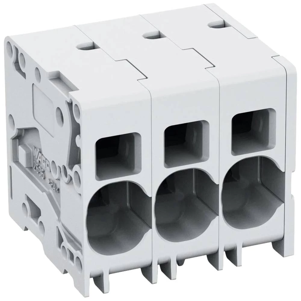 WAGO 2636-1104/020-004 stezaljka za tiskane ploče 25 mm² Broj polova (broj) 4 crna 25 St. slika