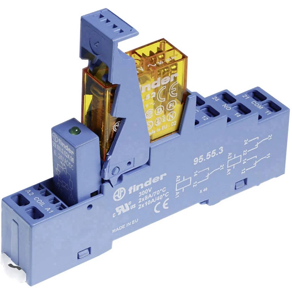 Relejni modul 10 ST Finder 49.72.8.230.0060 Nazivni napon: 230 V/AC 2 prebacivanje slika