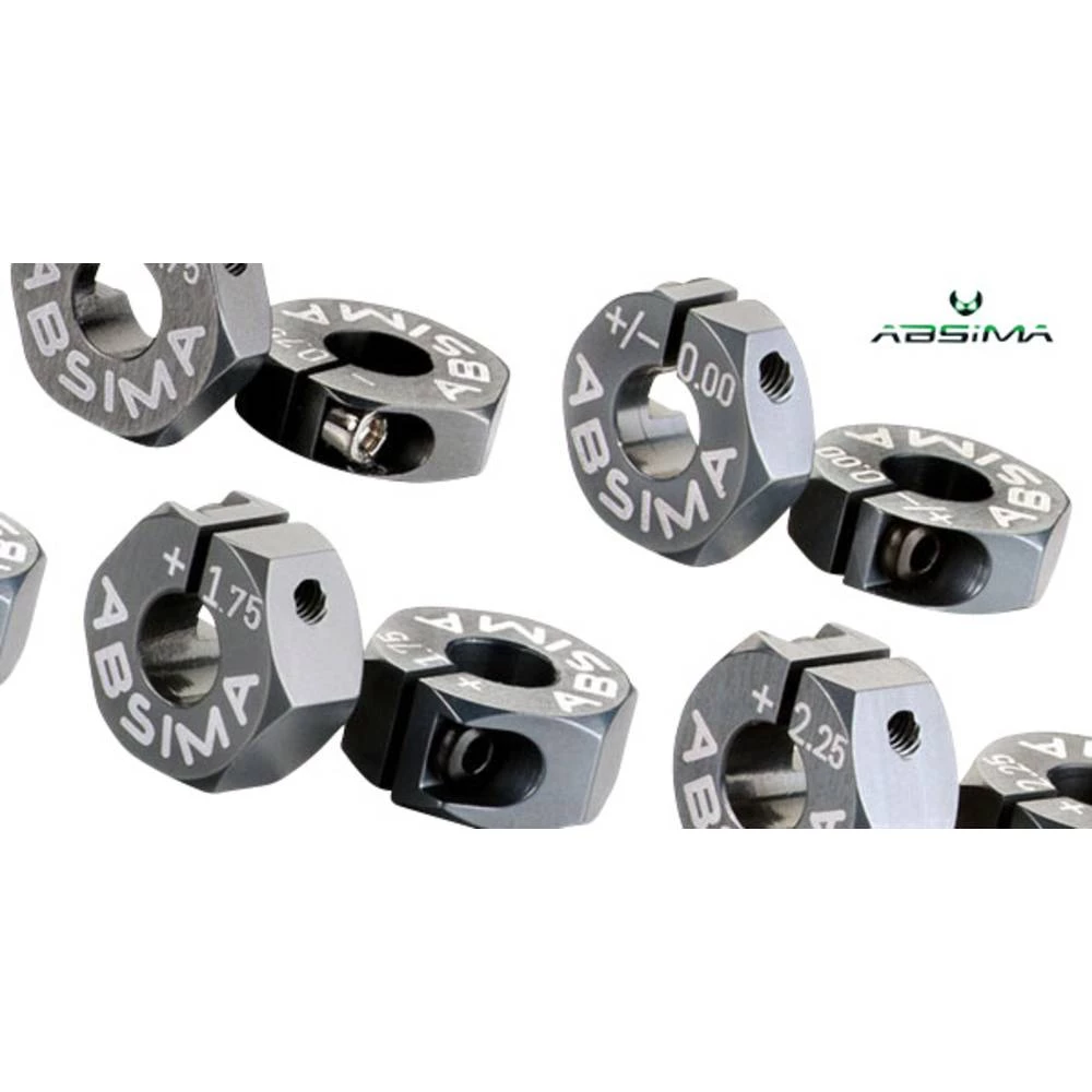 1:10 Aluminijum Zahvatnik aluminijskih naplataka 12 mm 6-kutni Absima +3.00 mm 2 ST slika