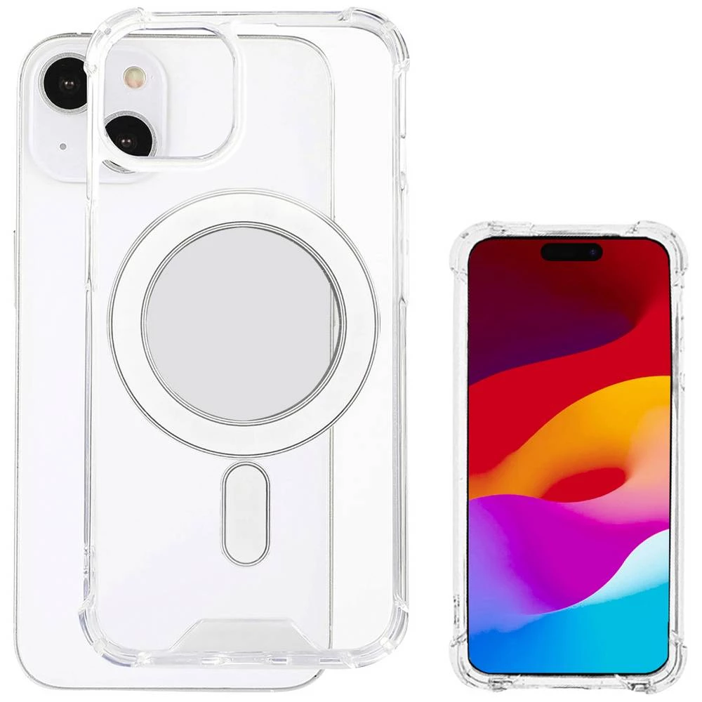 4Smarts Hybrid Case Ibiza stražnji poklopac za mobilni telefon Apple iPhone 15 prozirna induktivno punjenje slika