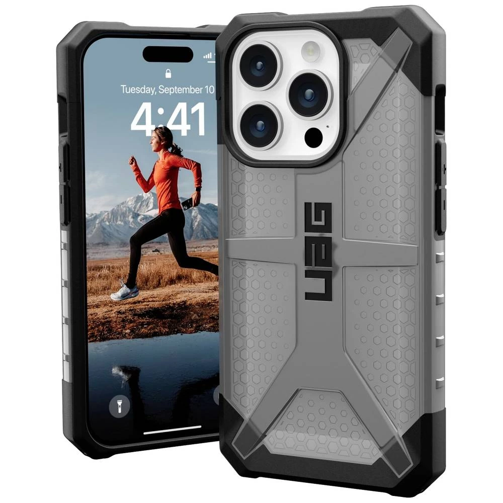 Urban Armor Gear Plasma stražnji poklopac za mobilni telefon Apple iPhone 15 Pro siva (prozirna) slika
