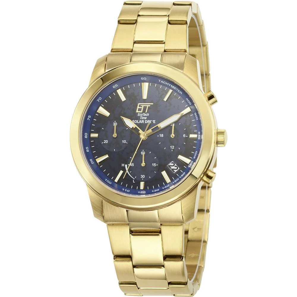 ETT Solarni Kronograf EGS-12075-31M (&Oslash; x V) 41 mm x 12 mm Zlatnožuta Materijal kućišta=Nehrđajući čelik Materijal (narukv slika