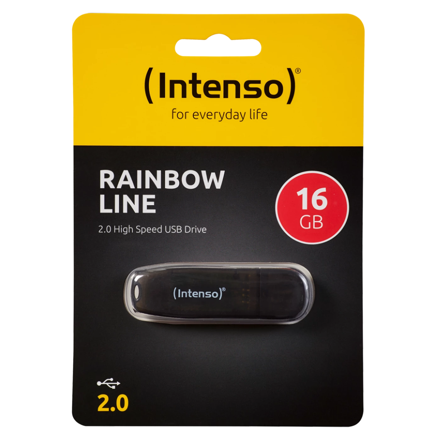 USB Flash drive 16GB Hi-Speed USB 2.0, Rainbow Line, CRNI slika