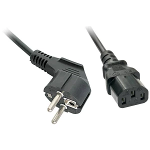 LINDY struja priključni kabel [1x sigurnosni utikač  - 1x ženski konektor iec c13, 10 a] 2 m crna slika