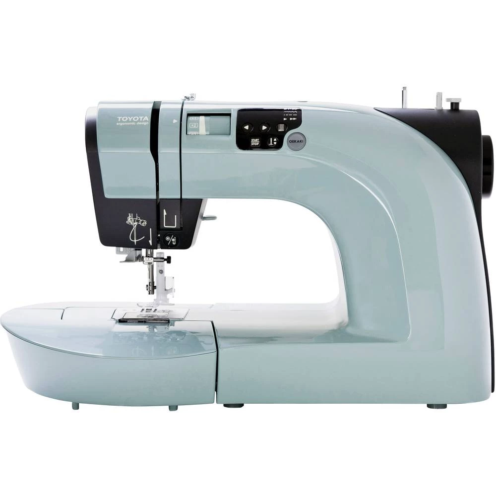Šivaća mašina slobodnog rukava Toyota Nähmaschinen OEKAKI50G Podrška računala, Sa zaslonom Svijetlozelena slika