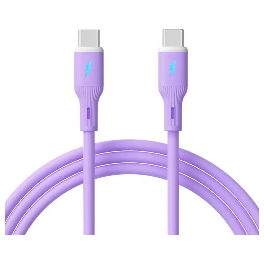 Akyga USB kabel USB-C® utikač, USB-C® utikač 1 m ljubičasta AK-USB-70 slika