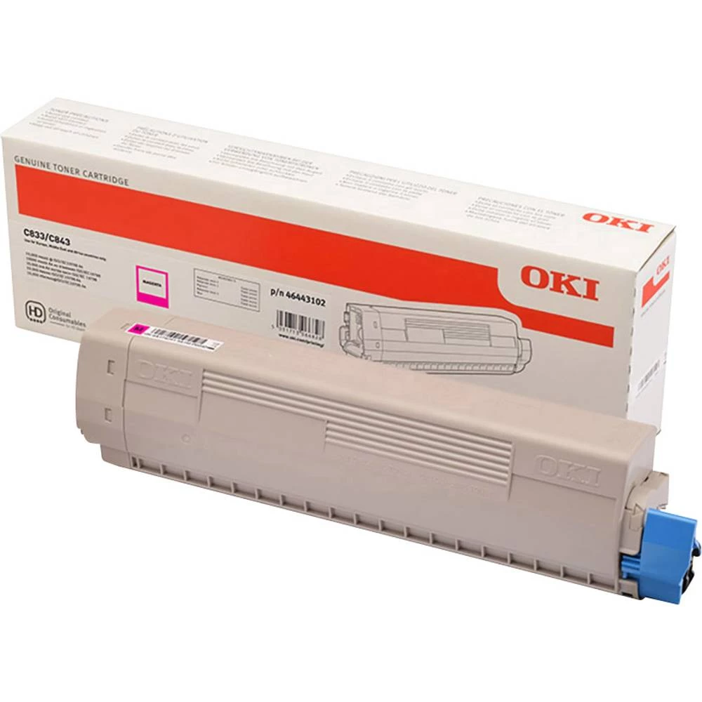 OKI Toner C833 C843 46443102 Original Purpurno crven 10000 Stranica slika