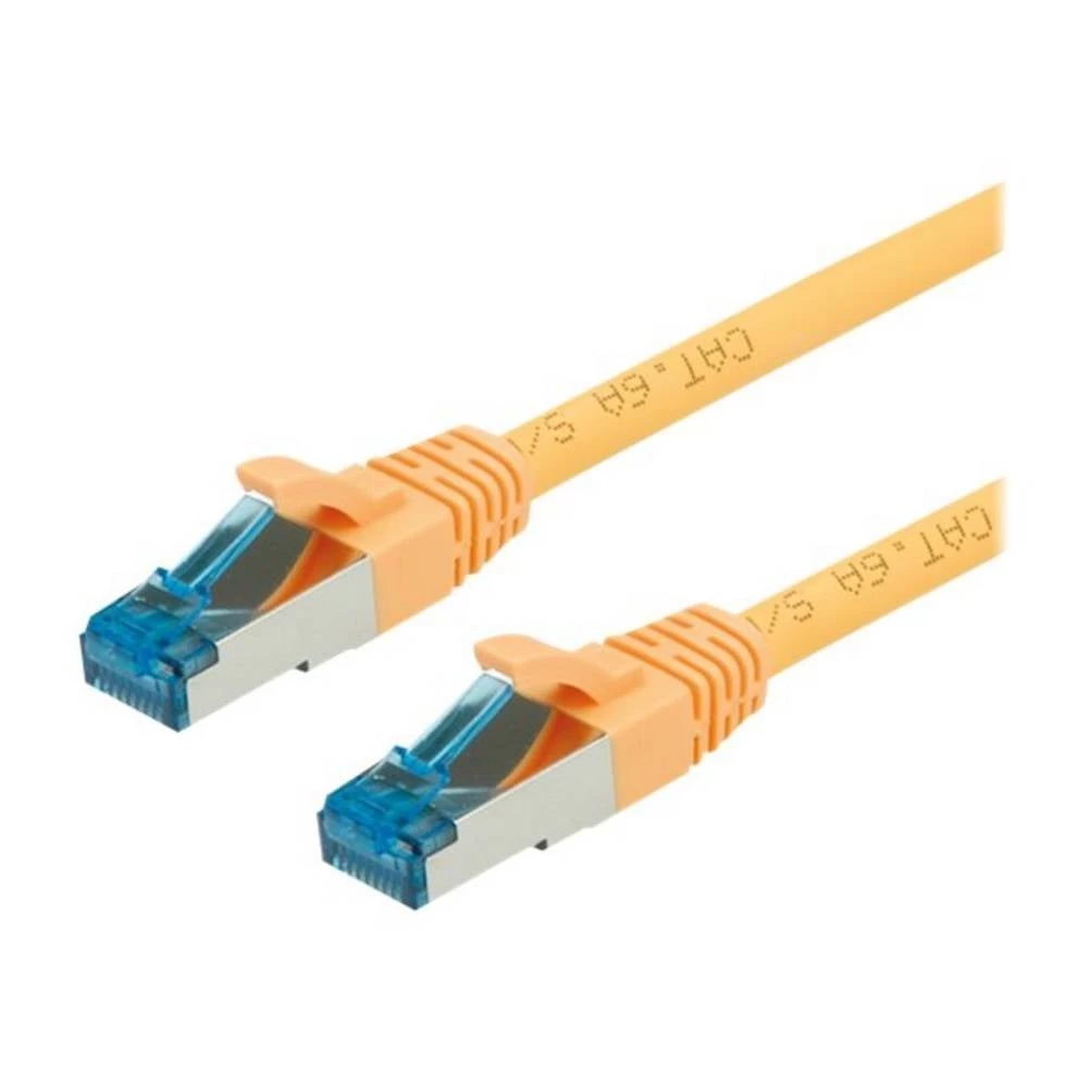 Value 21.99.1992 RJ45 mrežni kabel, Patch kabel cat 6a S/FTP 1.50 m žuta dvostruko zaštićen, bez halogena, vatrostalan 1 slika