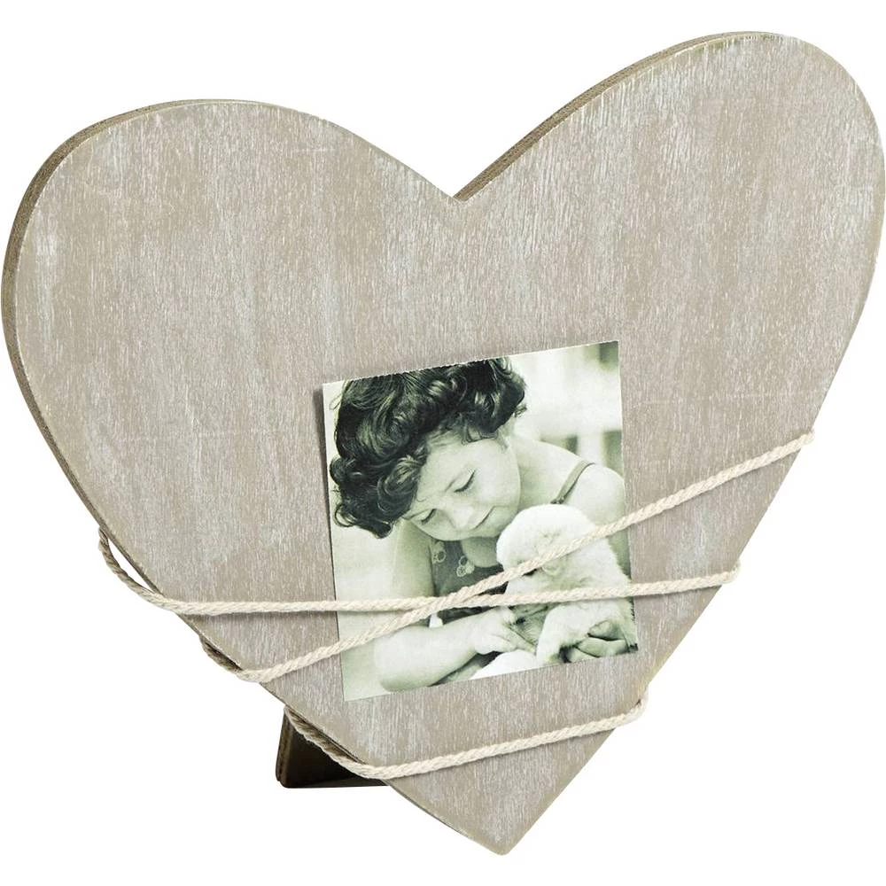 Walther Bella Srce 16,5x19,5 drveni portret siva VV299D slika