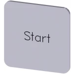 Siemens 3SU1900-0AF81-0DT0 ploča za natpise kvadratan (Š x V) 22 mm x 22 mm start srebrna, crna 10 St.