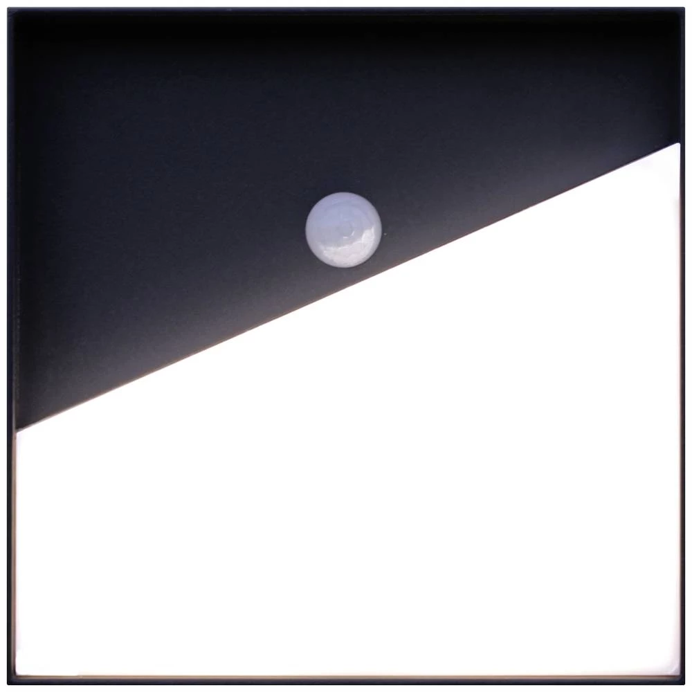 ECO-Light MEG + PIR 9490-Q-PIR GR LED zidna svjetiljka s detektorom pokreta LED fiksno ugrađena  5 W LED antracitna boja slika