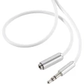 SpeaKa Professional-JACK audio produžni kabel [1x JACK utikač 3.5 mm - 1x JACK utičnica 3.5 mm] 1 m bijeli SuperSoft slika