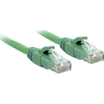 LINDY 48053 RJ45 mrežni kabel, Patch kabel cat 6 U/UTP 15.00 m zelena sa zaštitom za nosić 1 St.