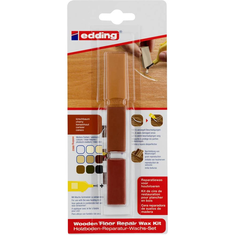 Edding 8902 4-8902-1-4606 set voska za popravak drvenog poda trešnjino drvo slika