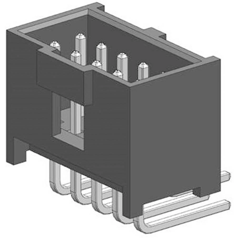 Molex 901303306 C-Grid III Header, Dual Row, Right-Angle, Shrouded, Fully Loaded, 6 Circuits, Black 0.76µm Gold (Au) Sele slika