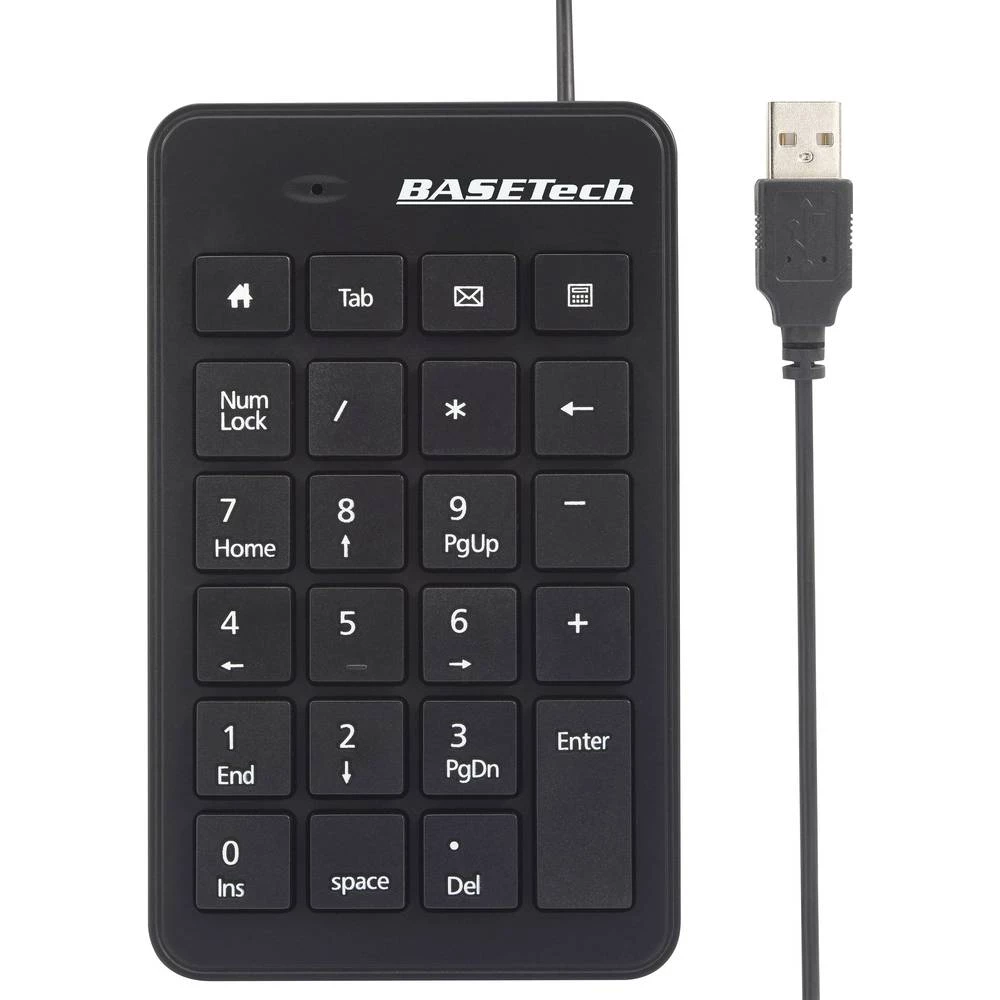 USB numerička tipkovnica Basetech BT-USB-NUMB1 Crna slika