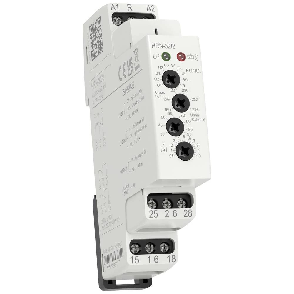 nadzorni relej 48, 48 - 276, 276 V/AC, V/DC 1 prebacivanje Rose LM HRN-32/2  1 St. slika