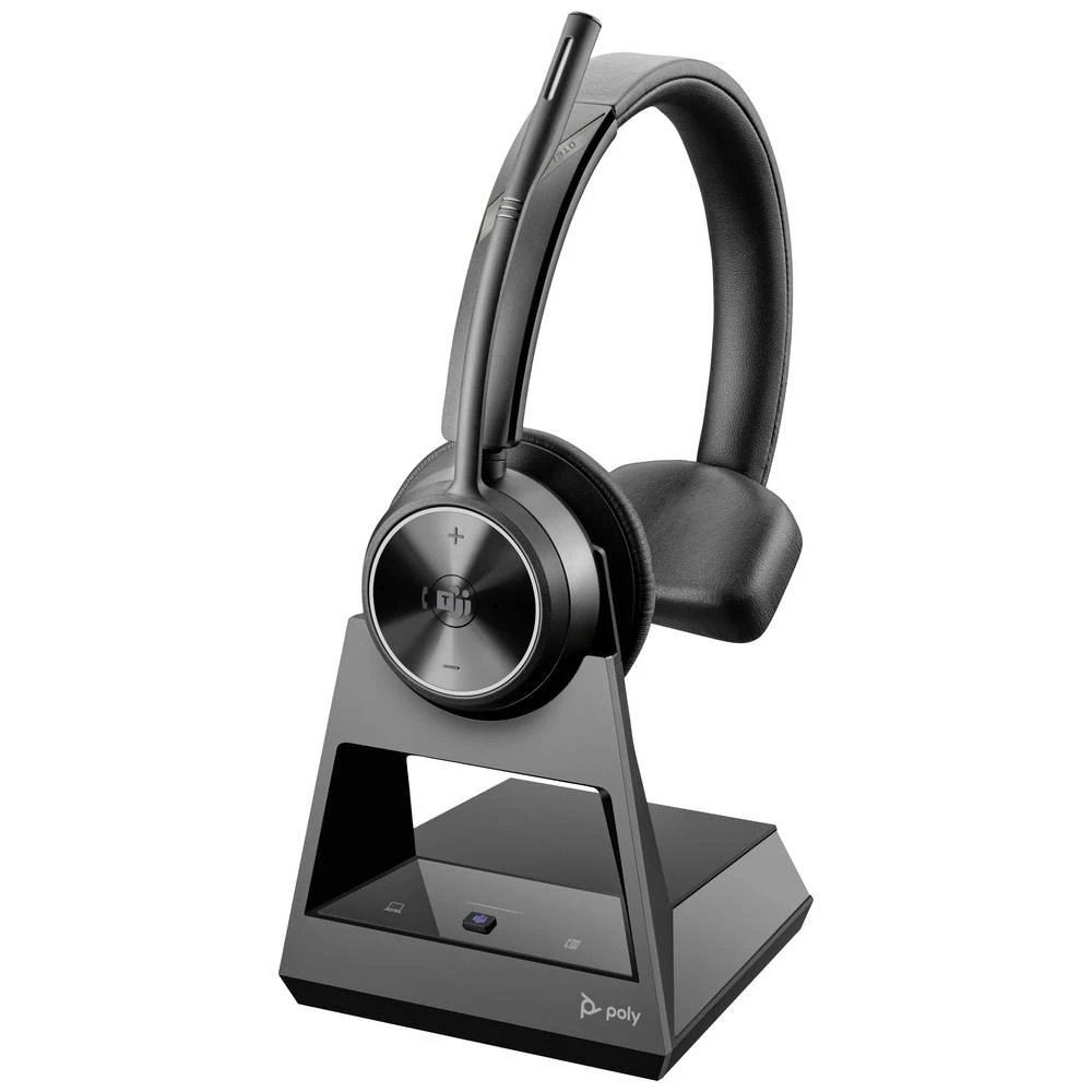 HP Poly Savi 7310-M Office-DECT On Ear Headset DECT mono crna kontrola glasnoće, utišavanje mikrofona računalo slika