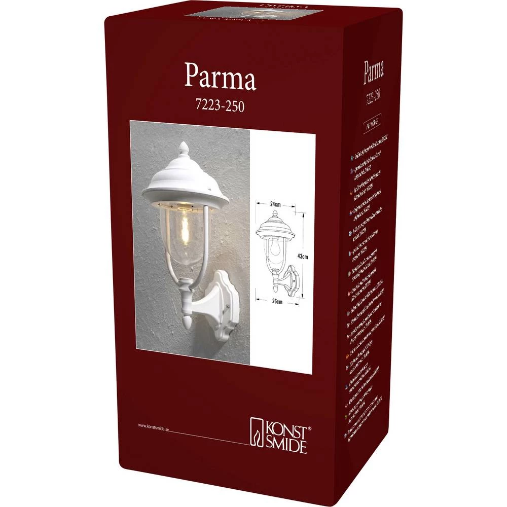 Konstsmide Parma 7223-250 vanjsko zidno svjetlo E27 75 W bijela slika