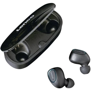 Bluetooth® Naglavne slušalice Lenco EPB-410BL U ušima Slušalice s mikrofonom, Otporne na znojenje, Vodootporne Crna slika