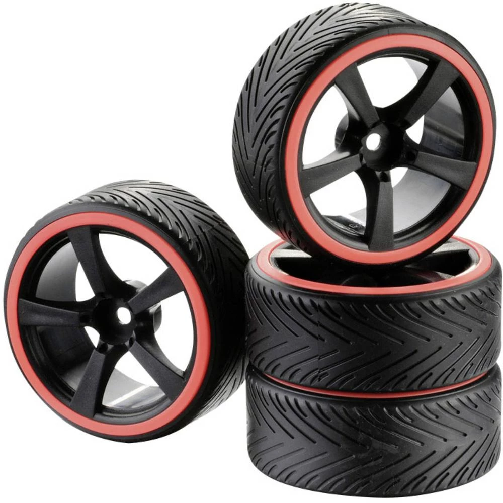 Absima 1:10 Cestovni model Kompletni kotači Drifter A 5 krakova Crna 4 ST slika