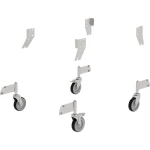 Günzburger Steigtechnik 50120 Modni dodaci, okretni kotač, nehrđajući čelik za stepenice na pijedestalima, dostupan s jedne stra